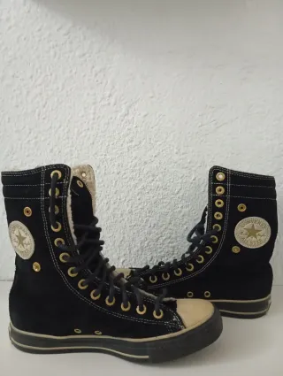 Botas Converse Talla 39 Negro/Beige
