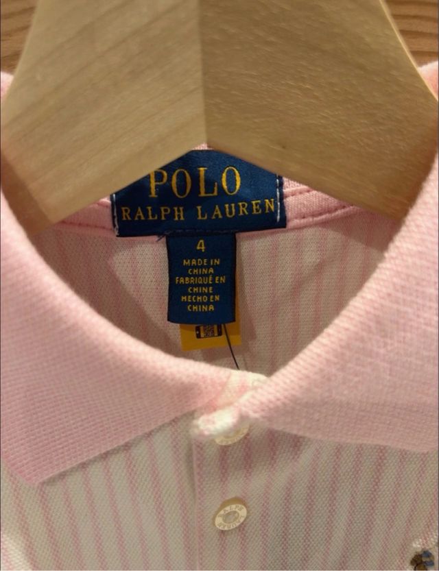 Vestido Polo Ralph Lauren infantil listrado