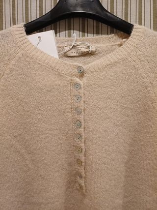 Maglione misto lana donna beige taglia unica