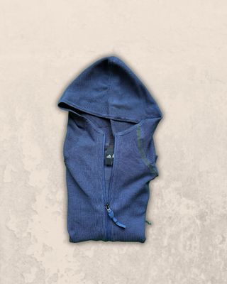 Felpa tecnica Adidas blu/nera