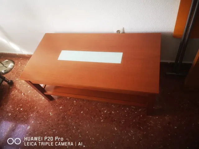 Mesa de centro elevable de madera