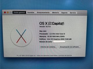 Mac Mini 2012 i5 SSD 16GB RAM