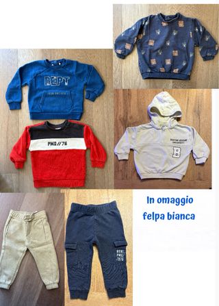 Set tuta bimbo 86 cm + felpa bianca omaggio