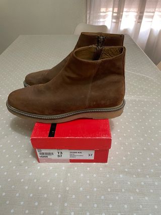 Botín Ante Marrón Zara Talla 43