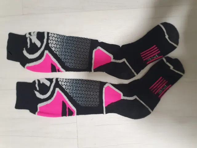 Calze sci Rossignol nere e rosa