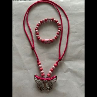 Conjunto collar y pulsera mariposa