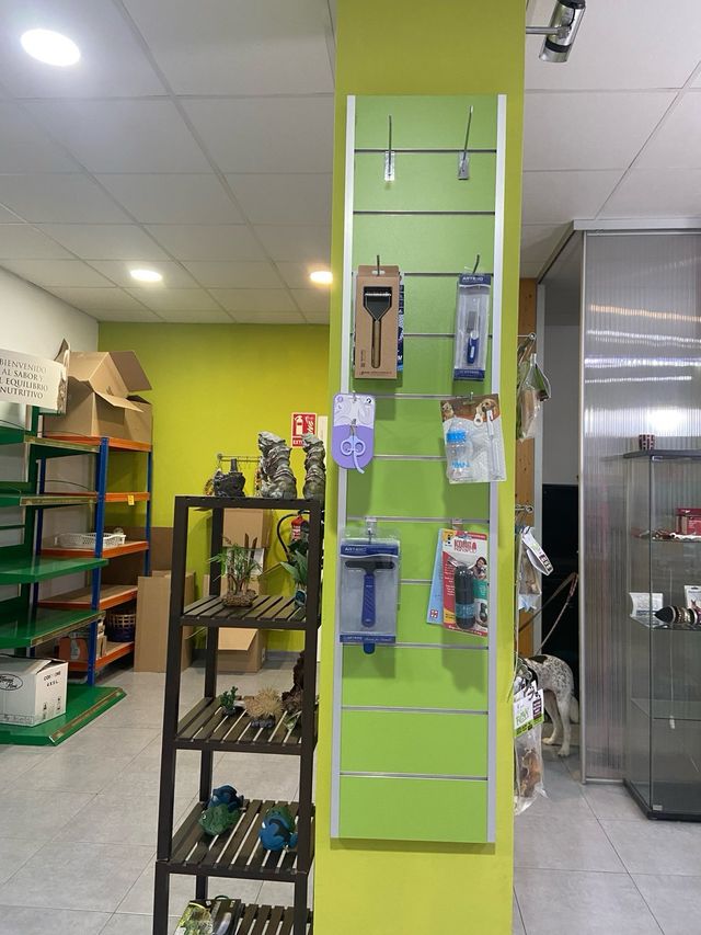 Mostrador y estantería para tienda