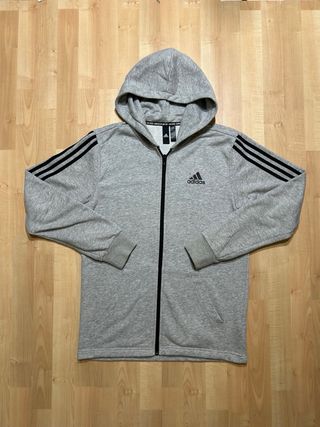Felpa Adidas Grigia con Zip taglia S basic