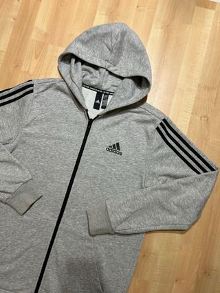 Felpa Adidas Grigia con Zip taglia S basic