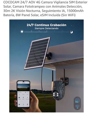 Cámara COCOCAM 4G Exterior SIM 2K