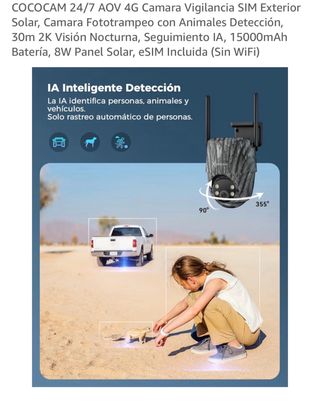 Cámara COCOCAM 4G Exterior SIM 2K