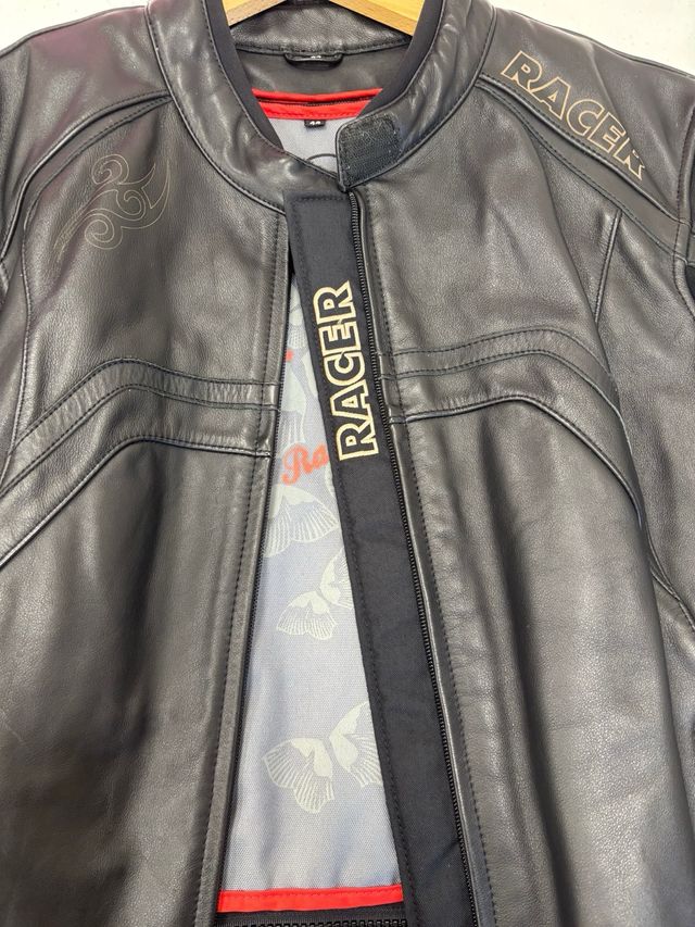 Chaqueta de piel Racer para moto