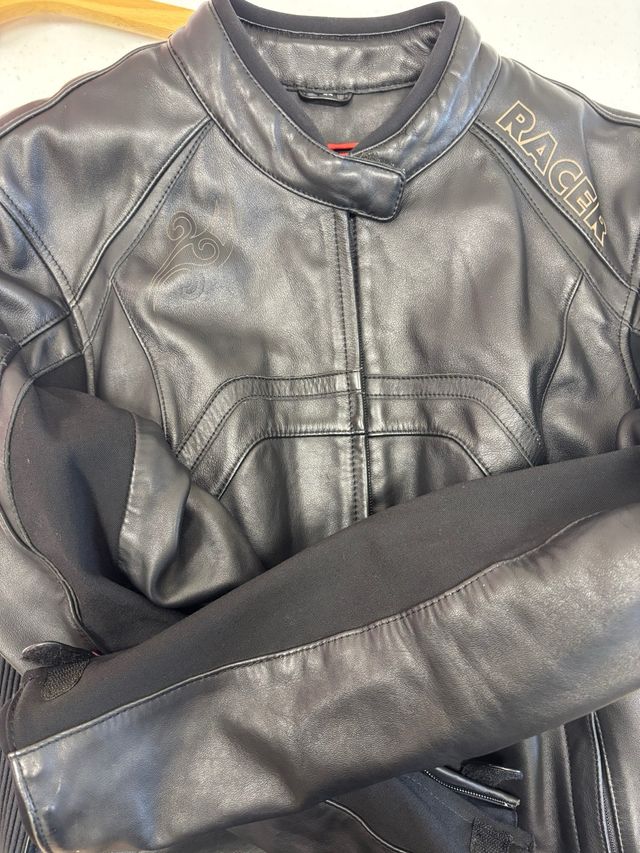 Chaqueta de piel Racer para moto