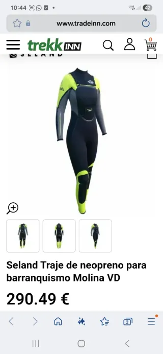 Traje neopreno mujer Molina Talla S