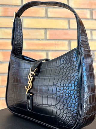 Bolsa Saint Laurent Negra Piel Cocodrilo