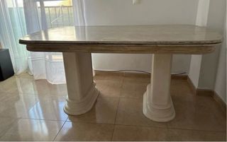 Mesa comedor extensible blanca