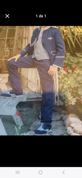 Traje de comunión azul