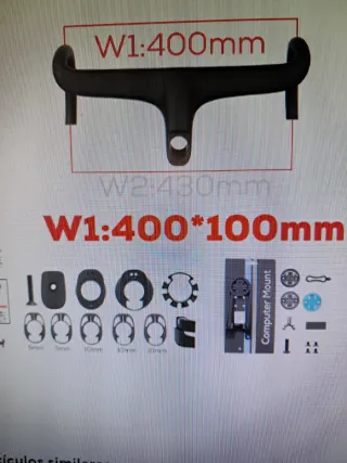 Manillar Integrado Carretera Negro