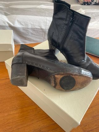 Botas Vialis Cuero Negro