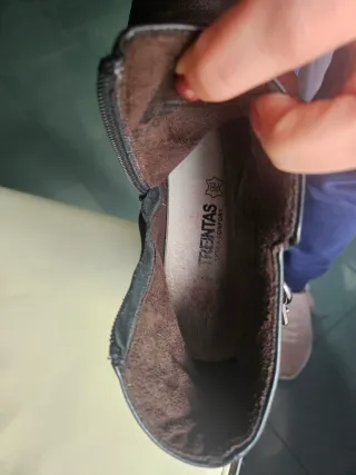 Botines de piel negros talla 40