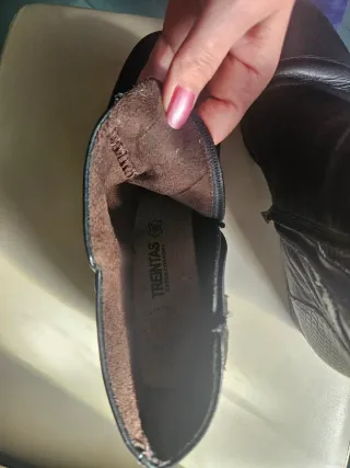 Botines de piel negros talla 40