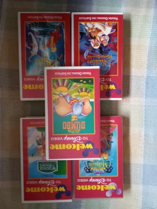 Lote 6 Películas Disney VHS versión original