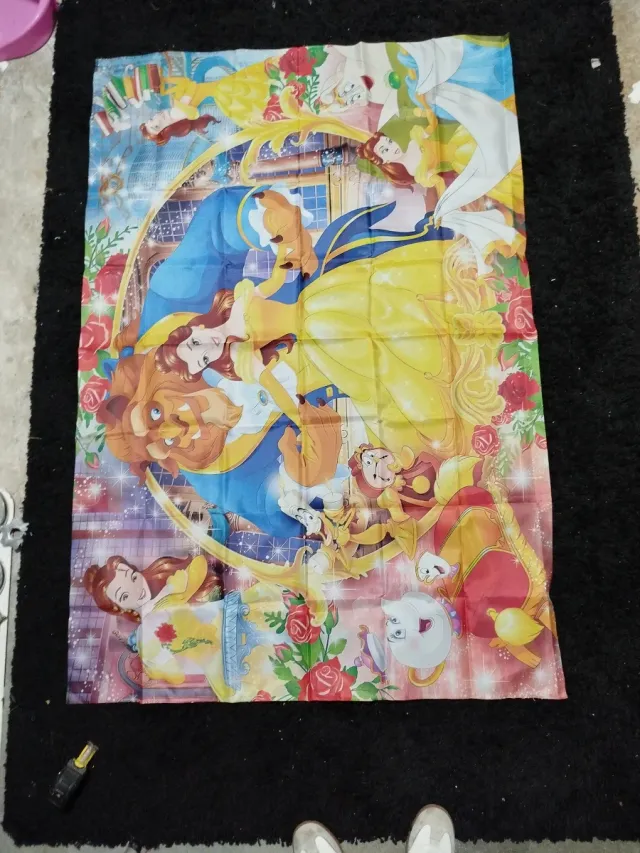 Lona Bella y Bestia Cumpleaños 150 x 100m