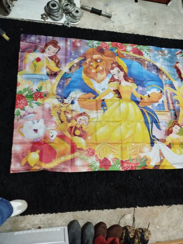 Lona Bella y Bestia Cumpleaños 150 x 100m