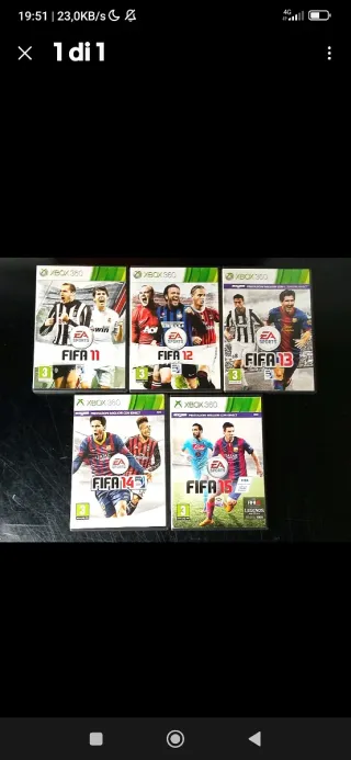 Lotto 5 Giochi FIFA Xbox 360