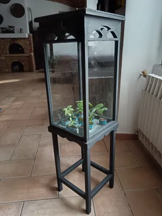 Teca espositore/lanterna con piedistallo