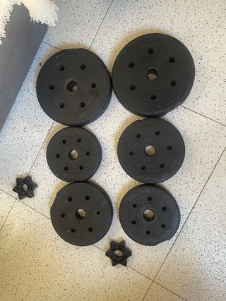 Mancuernas negras ajustables