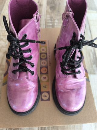 Botas niña PABLOSKY rosa charol talla 31