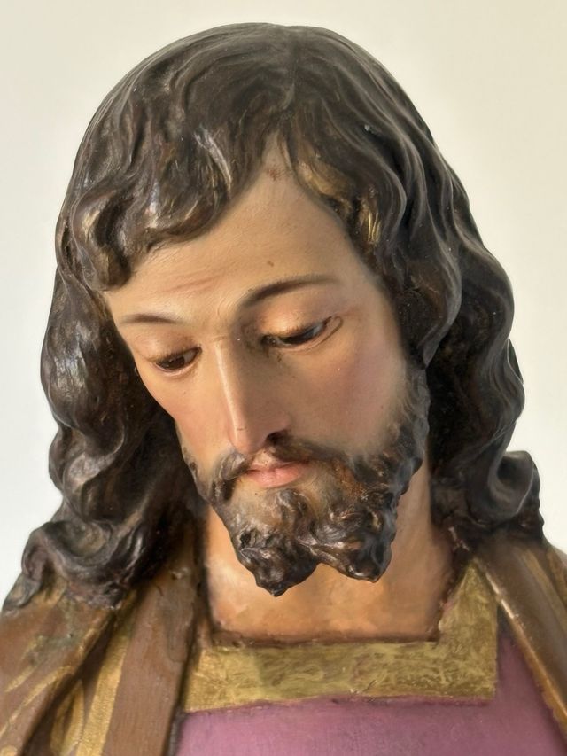 Escultura San José y Niño Jesús Olot 60 cm