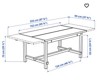 Mesa extensible Ikea Nordviken blanca