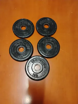 Discos de pesas Decathlon 1kg (5 unidades)