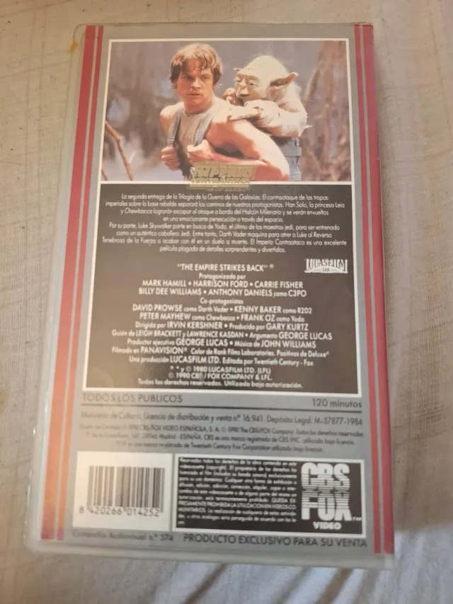 VHS Star Wars: El Imperio Contraataca