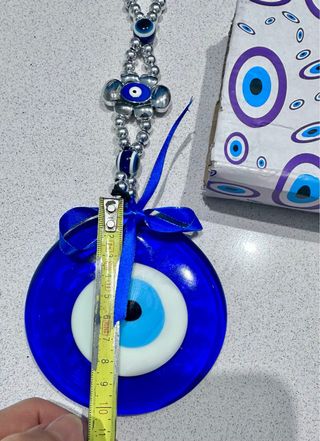Colgante Ojo Turco Azul y Plateado
