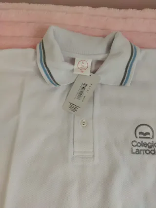 Polo manga larga Larrodé blanco