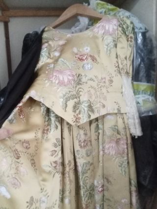 Vestido de fallera  negro y amarillo