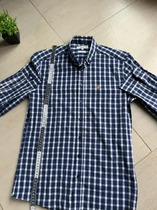 Camicia U.S. Polo Assn. Slim Fit Blu/Bianca S
