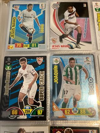 Lote cartas fútbol Jesús Navas y Joaquín