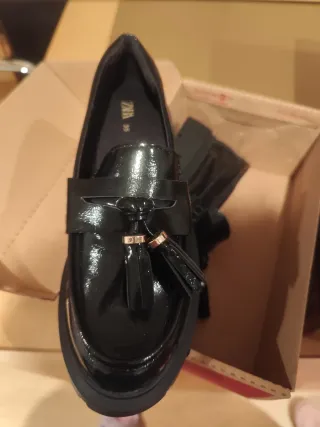 Zapatos niña Zara negros sin estrenar