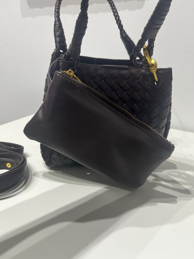 Bolso Burgun marrón tejido