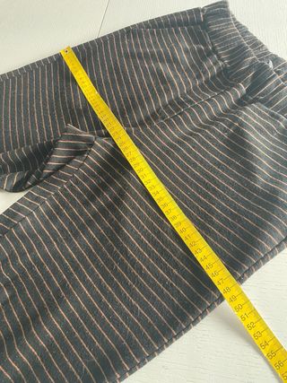 Pantaloni Le Streghe a righe Neri e senape 