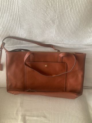 Maleta Cartera Portátil Marrón