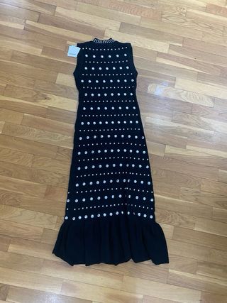 Vestido Sandro Negro Tachuelas