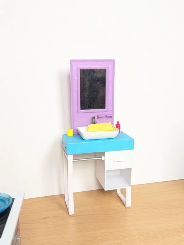 Lote Barbie: Cocina, Lavabo y Comedor