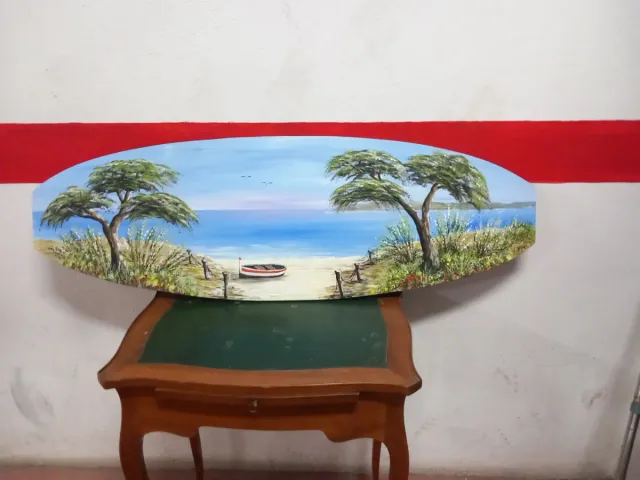 Cuadro paisaje playa y mar