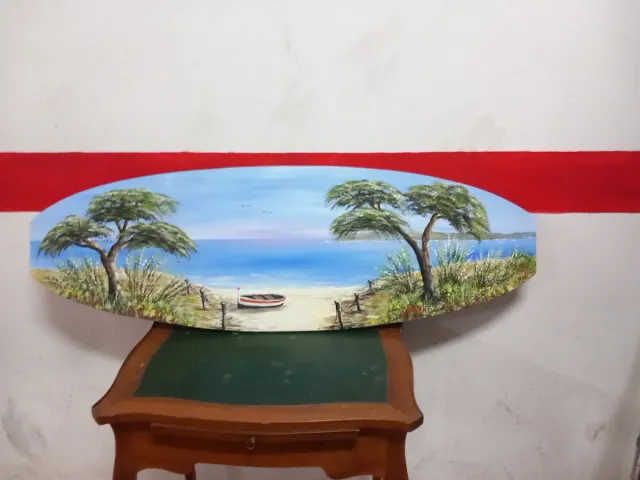 Cuadro paisaje playa y mar