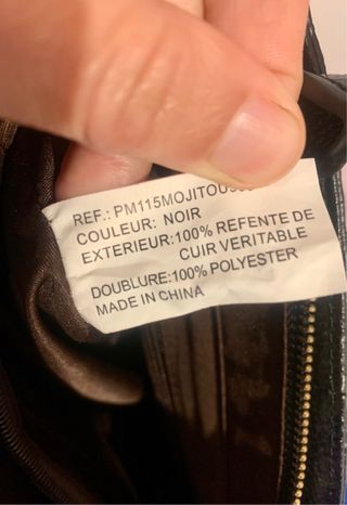 Bolso de cuero negro